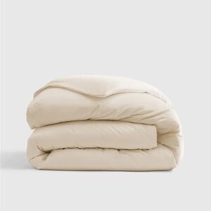 NWT QUINCE Classic Organic Percale Duvet Cover Twin Ivory